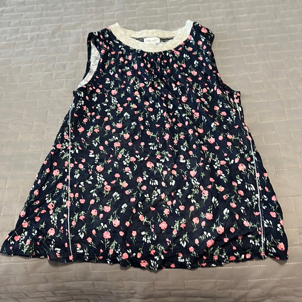 Size kids 14 navy floral swing shirt from Splendid